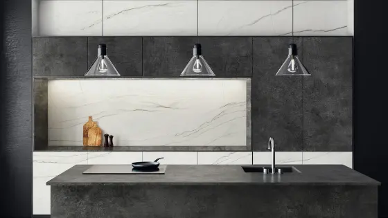 Boulevard Black (Keralini) — виріб з каменю з виразною фактурою каменю від EDELWEISS