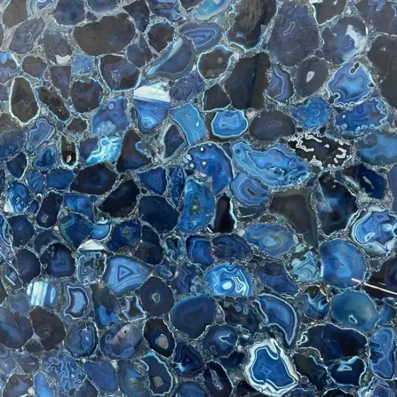 Напівдорогоцінний камінь — Напівдорогоцінний камінь Blue Agate 20 мм (полір.)