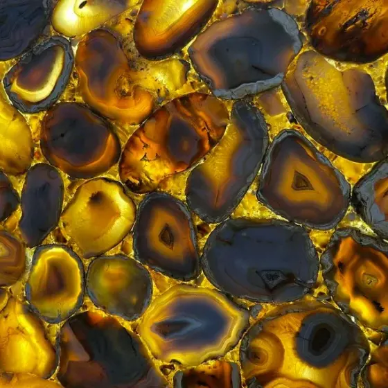 Напівдорогоцінний камінь — Напівдорогоцінний камінь Yellow Agate 20 мм (полір.)